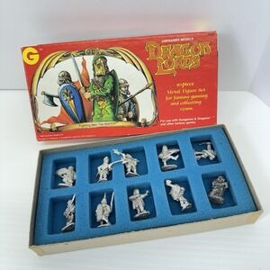 Grenadier 1983 D&D Dragon Lords Fighting Men The Warriors COMPLETE Vintage Metal